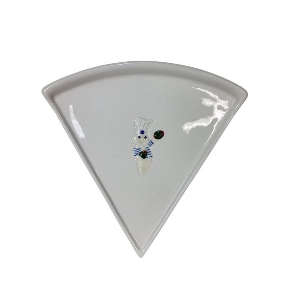 Pillsbury Doughboy Pizza Slice Ceramic Porcelain Plate Set of Five Plates - Picture 6 of 15